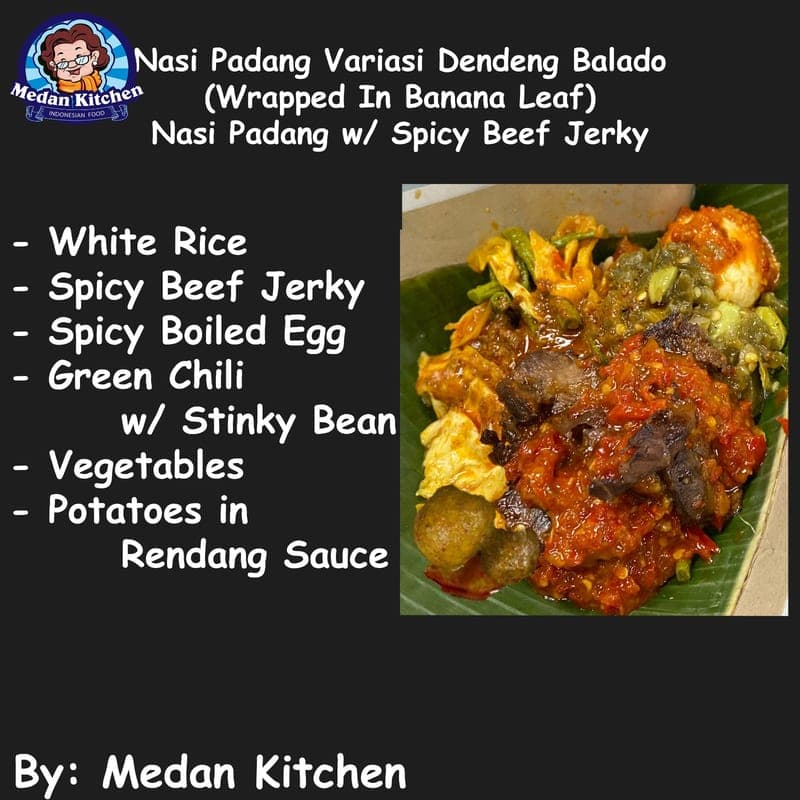 Nasi Padang Dendeng Balado